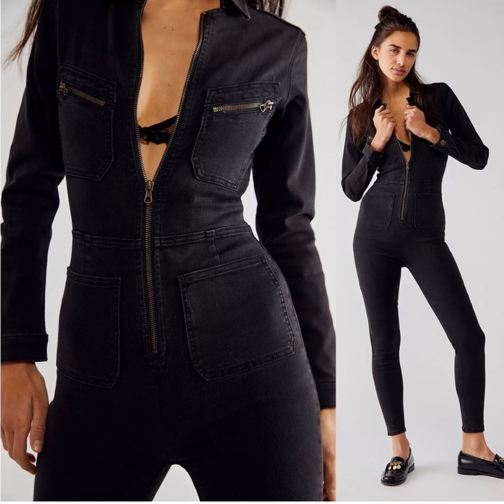 Free People Lennox Jumpsuit in Black